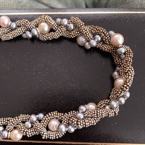 Saks Fifth Avenue Pearl and sterling necklace